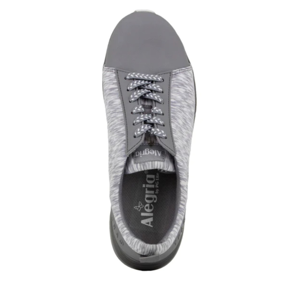 Alegria Women's Gray Traq Qest Lace-Up Comfort Sneakers Size 40